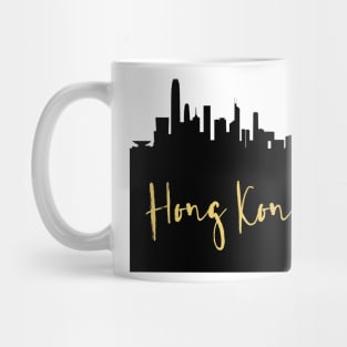 HONG KONG CHINA DESIGNER SILHOUETTE SKYLINE ART Mug